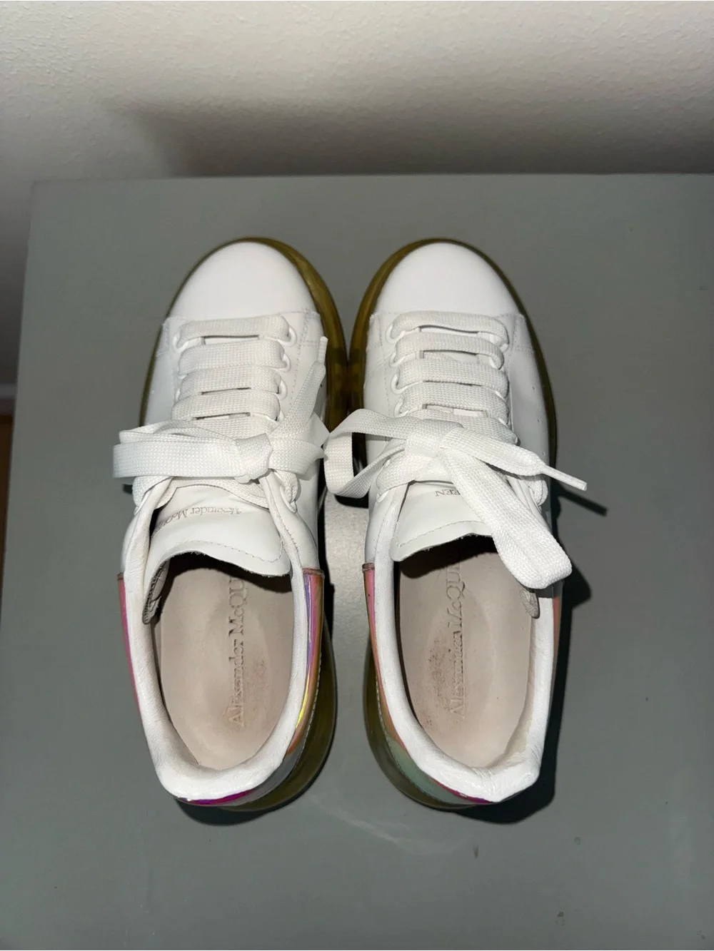 Alexander McQueen Oversized Clear Sole Holographic Sneakers EU 37.5
